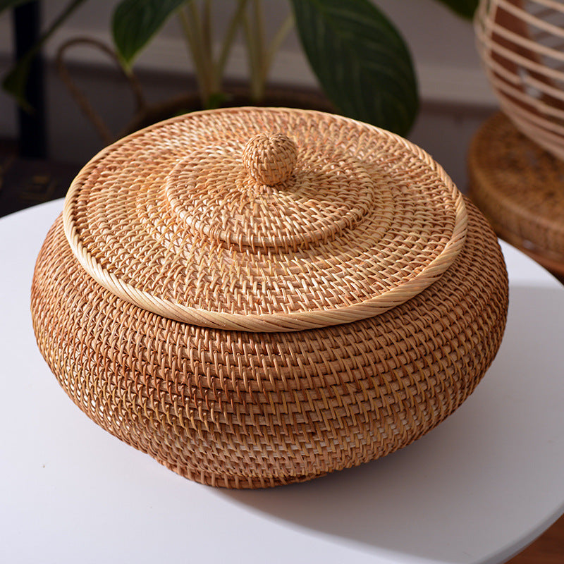 Handmade Woven Bowl With Lid