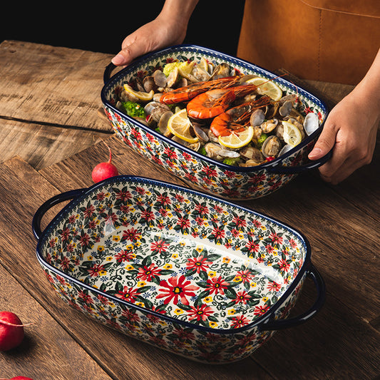 Floral Casserole Dish