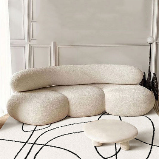 Curved Lamb Cashmere Sofa