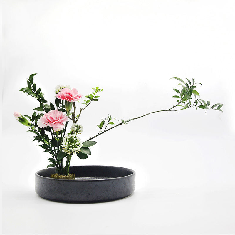 Japanese Ceramic Flower Arrangement Plate