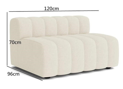 Lamb Velvet Curved Sectional