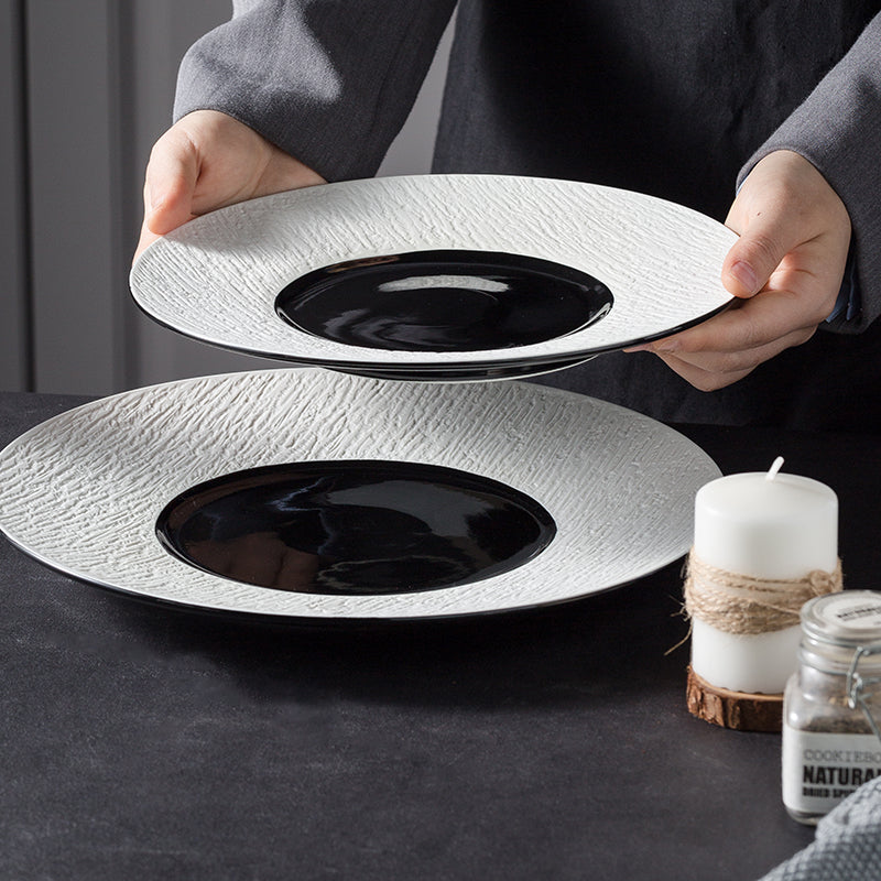 Black And White Porcelain Plates